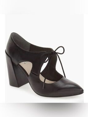 Seychelles Black Leather High Heels Size 8.5